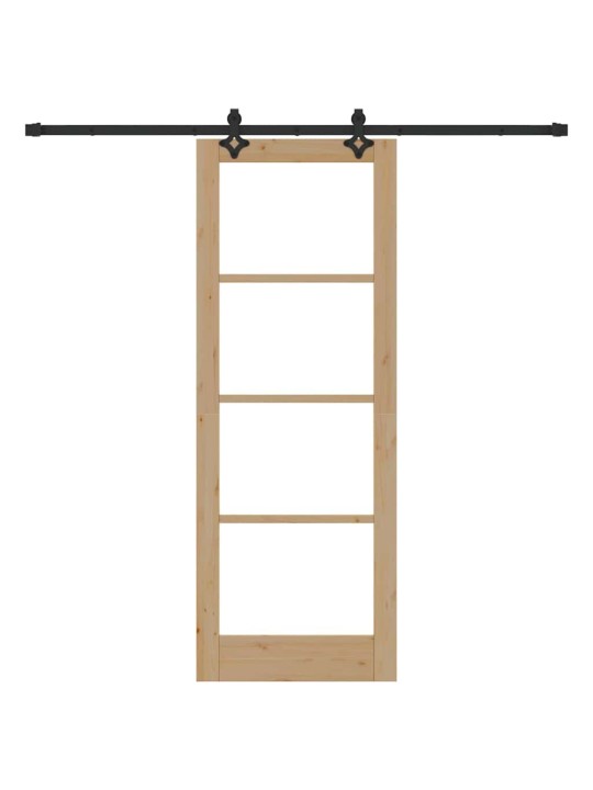 Bīdāmās durvis manuāls brūna 78 x 211 cm koks un metāls