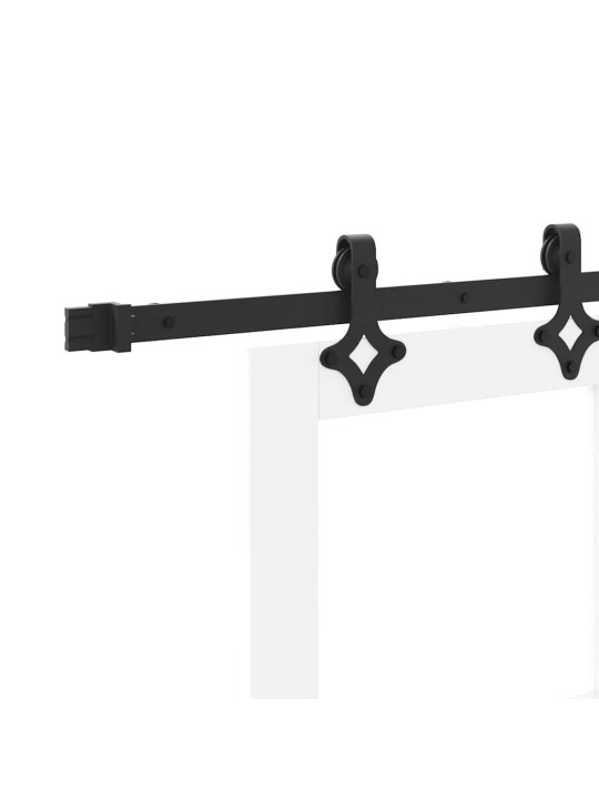 Bīdāmās durvis manuāls balts 78 x 211 cm koks un metāls