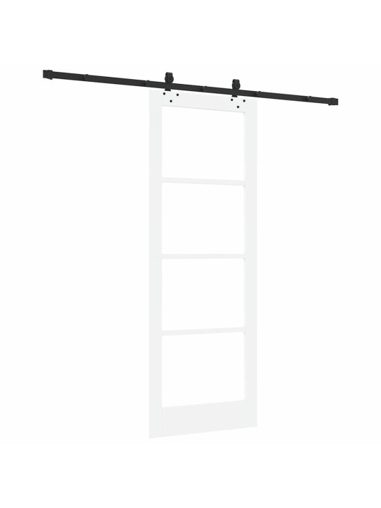 Bīdāmās durvis manuāls balts 78 x 211 cm koks un metāls