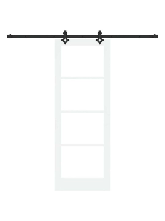 Bīdāmās durvis manuāls balts 78 x 211 cm koks un metāls
