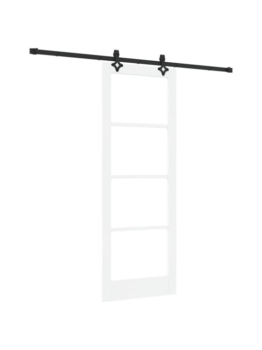 Bīdāmās durvis manuāls balts 78 x 211 cm koks un metāls