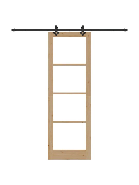 Bīdāmās durvis manuāls brūna 78 x 232 cm koks un metāls