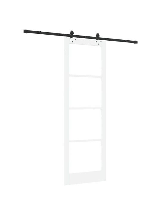 Bīdāmās durvis manuāls balts 78 x 232 cm koks un metāls