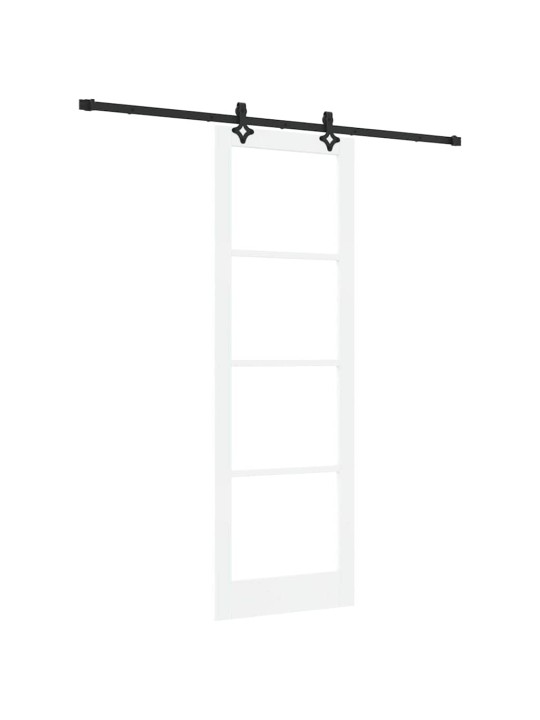 Bīdāmās durvis manuāls balts 78 x 232 cm koks un metāls