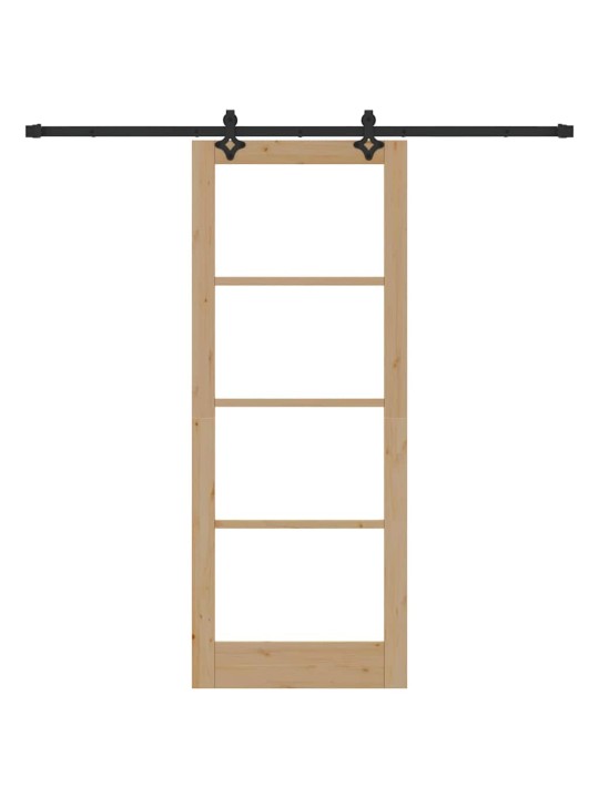 Bīdāmās durvis manuāls brūna 83 x 211 cm koks un metāls