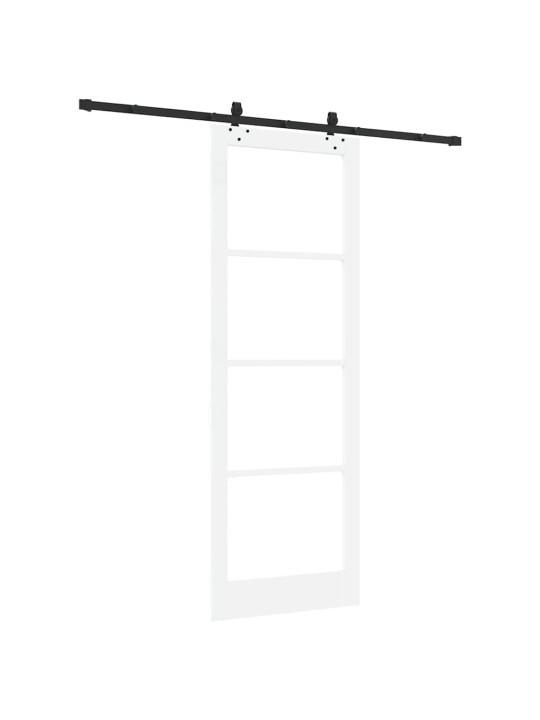 Bīdāmās durvis manuāls balts 83 x 232 cm koks un metāls