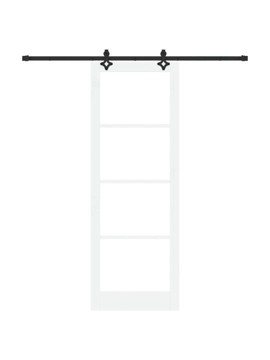 Bīdāmās durvis manuāls balts 83 x 232 cm koks un metāls