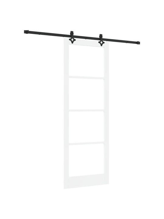 Bīdāmās durvis manuāls balts 83 x 232 cm koks un metāls