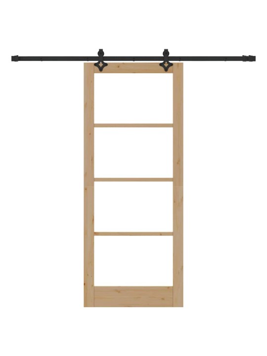 Bīdāmās durvis manuāls brūna 86 x 211 cm koks un metāls