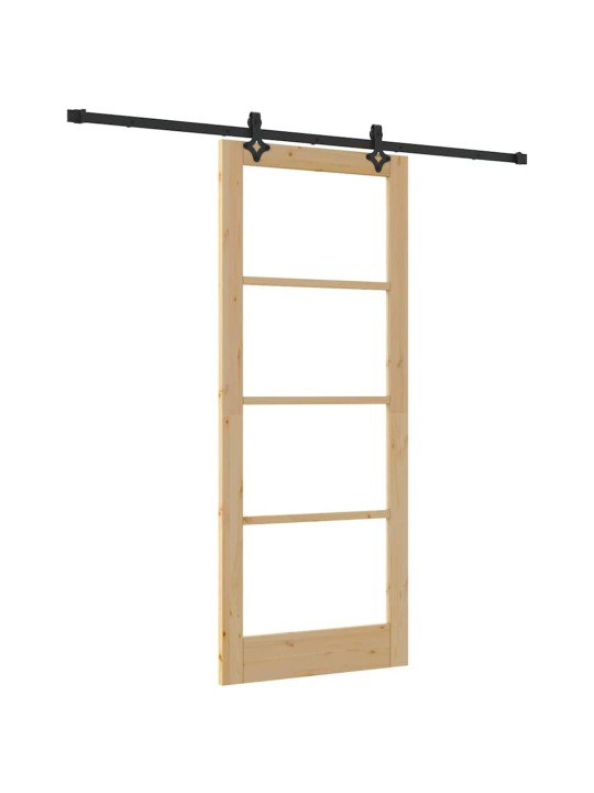 Bīdāmās durvis manuāls brūna 86 x 211 cm koks un metāls