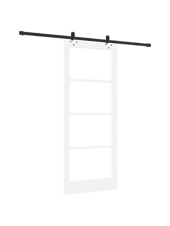Bīdāmās durvis manuāls balts 86 x 211 cm koks un metāls
