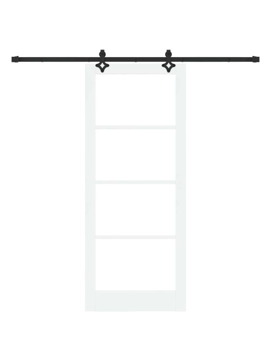 Bīdāmās durvis manuāls balts 86 x 211 cm koks un metāls