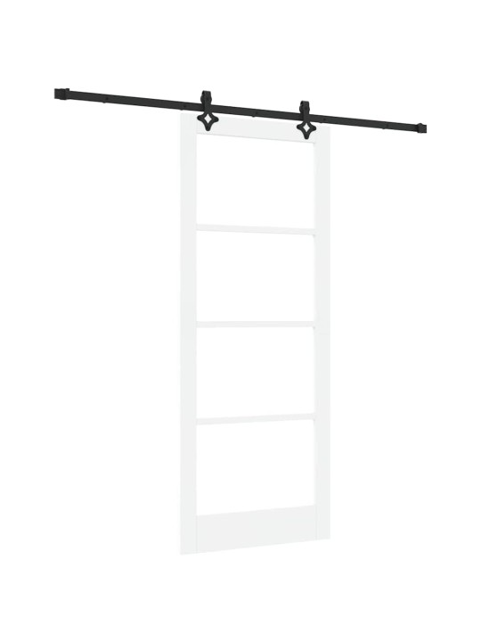 Bīdāmās durvis manuāls balts 86 x 211 cm koks un metāls