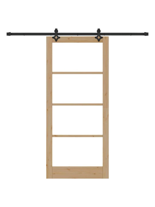 Bīdāmās durvis manuāls brūna 93 x 211 cm koks un metāls