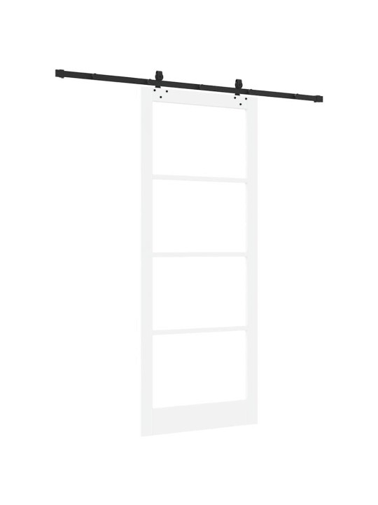 Bīdāmās durvis manuāls balts 93 x 232 cm koks un metāls