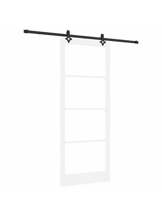 Bīdāmās durvis manuāls balts 93 x 232 cm koks un metāls