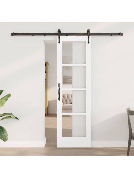 Slīdošas durvis manuāls balts 61 x 198.5 cm koks un metāls