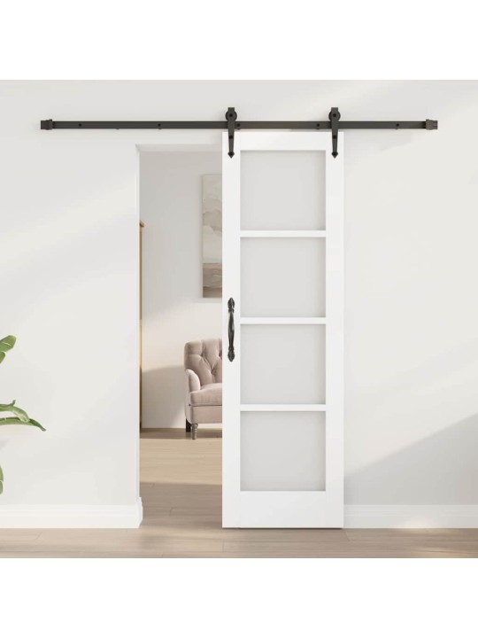 Slīdošas durvis manuāls balts 61 x 198.5 cm koks un metāls