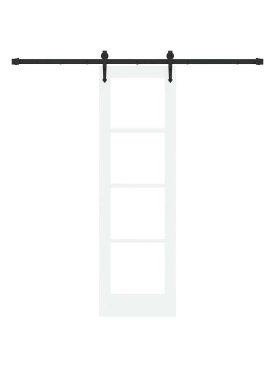 Slīdošas durvis manuāls balts 61 x 198.5 cm koks un metāls