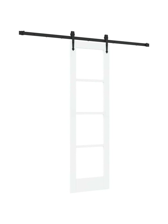Slīdošas durvis manuāls balts 61 x 198.5 cm koks un metāls