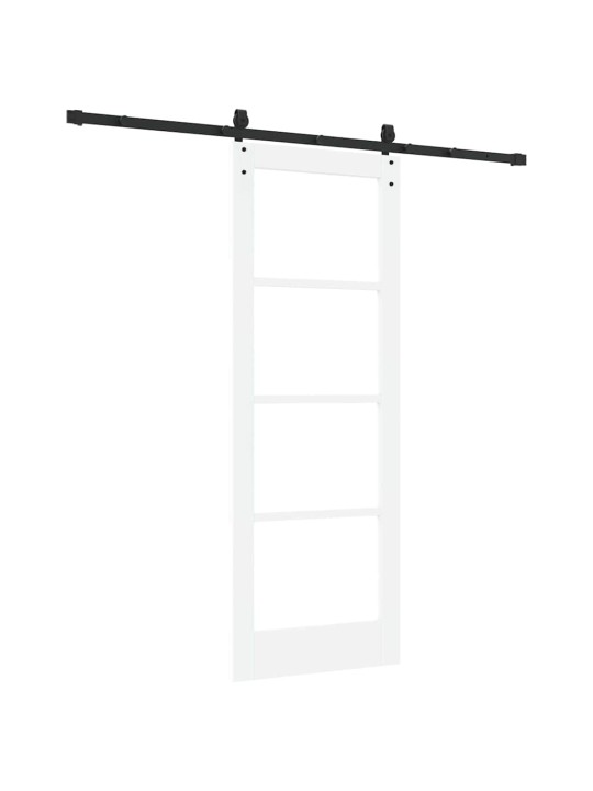 Slīdošas durvis manuāls balts 73.5 x 198.5 cm koks un metāls