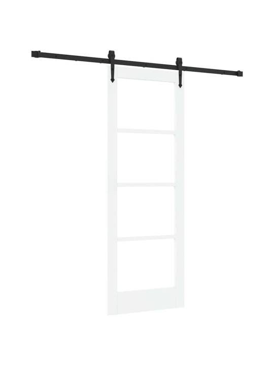 Slīdošas durvis manuāls balts 73.5 x 198.5 cm koks un metāls