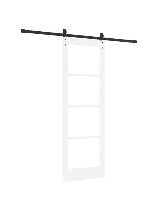 Slīdošas durvis manuāls balts 73.5 x 211 cm koks un metāls