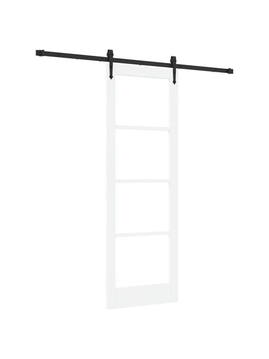 Slīdošas durvis manuāls balts 73.5 x 211 cm koks un metāls