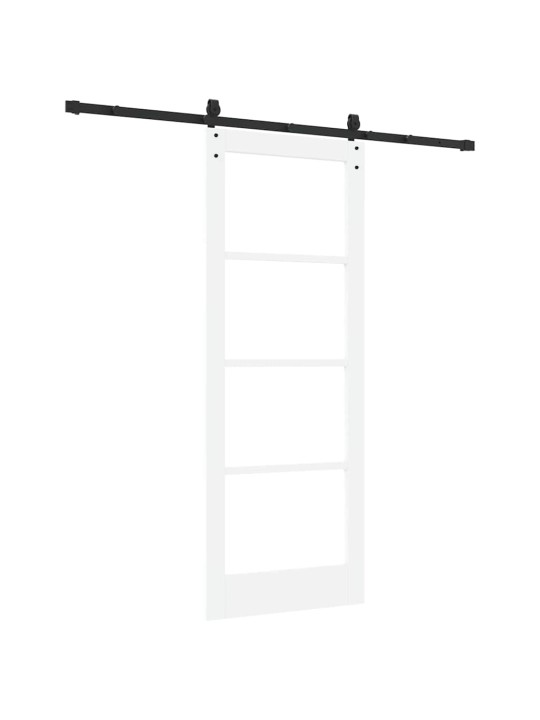 Slīdošas durvis manuāls balts 78 x 202 cm koks un metāls