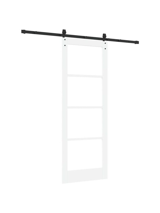 Slīdošas durvis manuāls balts 78 x 211 cm koks un metāls