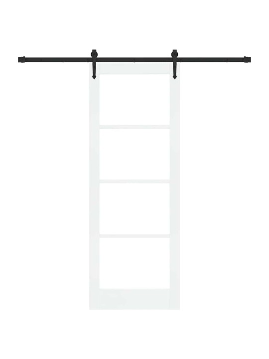 Slīdošas durvis manuāls balts 78 x 211 cm koks un metāls
