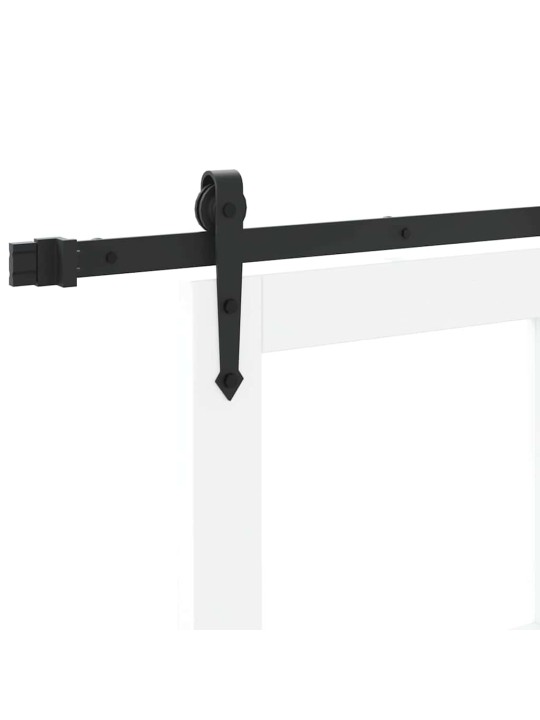 Slīdošas durvis manuāls balts 78 x 232 cm koks un metāls