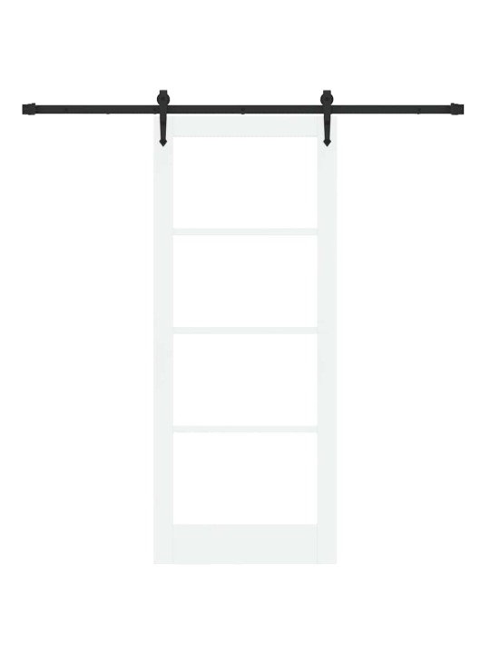Slīdošas durvis manuāls balts 83 x 202 cm koks un metāls
