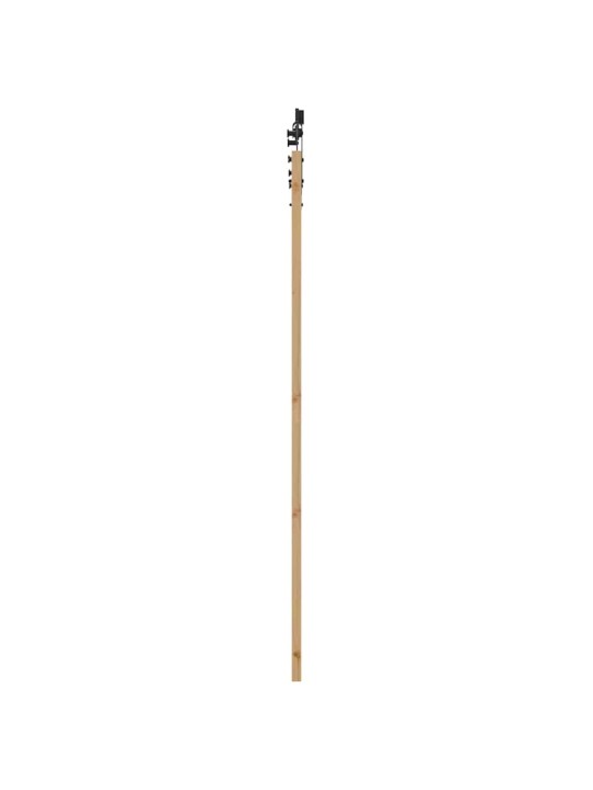 Slīdošas durvis manuāls brūna 83 x 211 cm koks un metāls