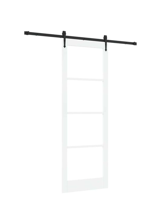 Slīdošas durvis manuāls balts 83 x 232 cm koks un metāls