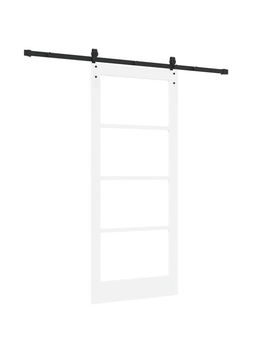 Slīdošas durvis manuāls balts 86 x 198.5 cm koks un metāls