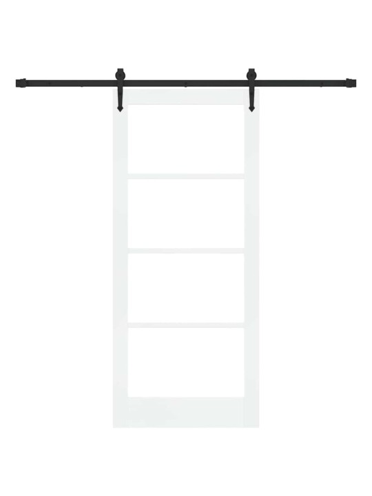 Slīdošas durvis manuāls balts 86 x 198.5 cm koks un metāls