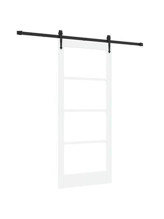 Slīdošas durvis manuāls balts 86 x 198.5 cm koks un metāls