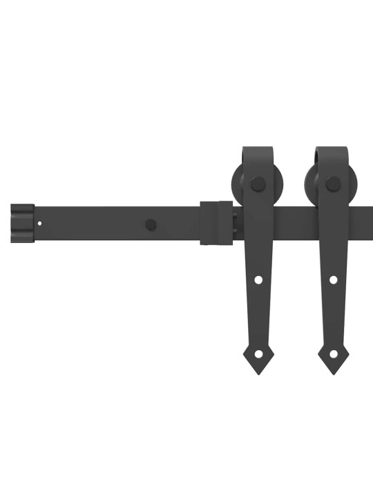 Slīdošas durvis manuāls balts 86 x 211 cm koks un metāls