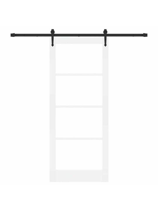 Slīdošas durvis manuāls balts 86 x 211 cm koks un metāls