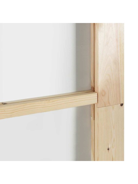 Slīdošas durvis manuāls brūna 93 x 232 cm koks un metāls