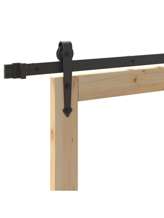 Slīdošas durvis manuāls brūna 93 x 232 cm koks un metāls