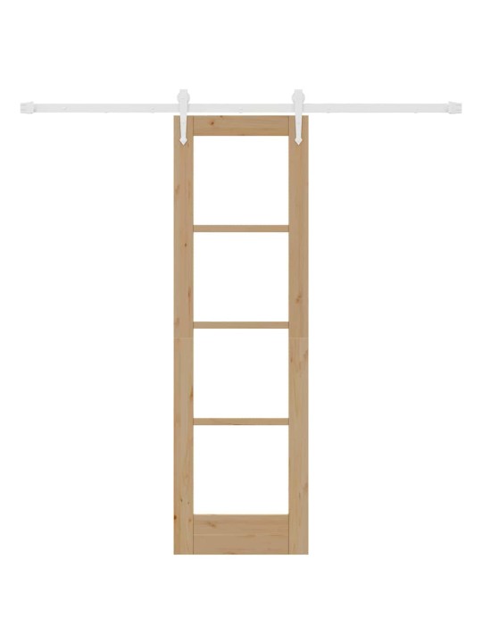 Slīdošas durvis manuāls brūna 61 x 198.5 cm koks un metāls