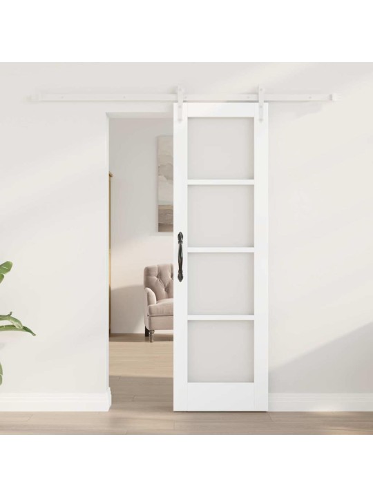 Slīdošas durvis manuāls balts 61 x 198.5 cm koks un metāls