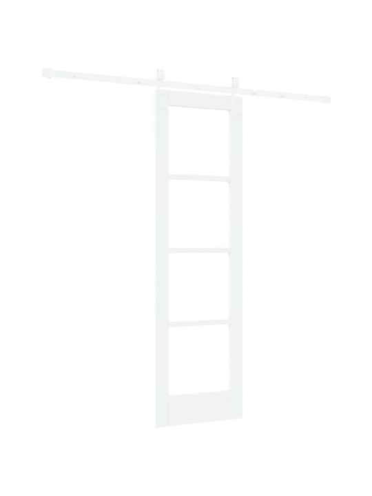 Slīdošas durvis manuāls balts 61 x 198.5 cm koks un metāls