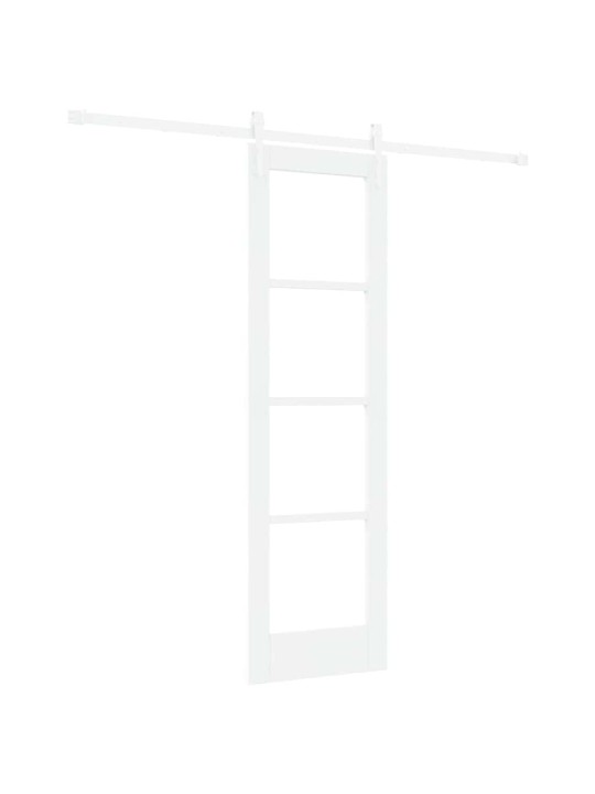 Slīdošas durvis manuāls balts 61 x 198.5 cm koks un metāls