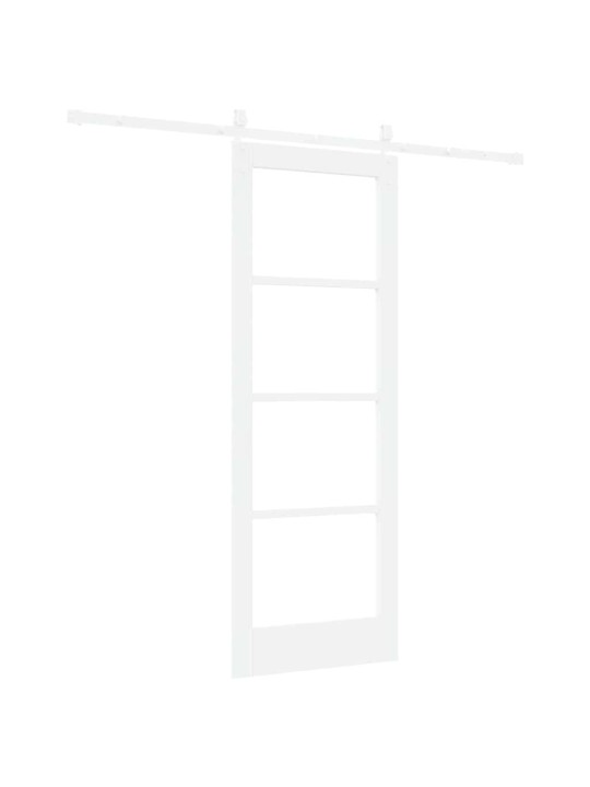 Slīdošas durvis manuāls balts 73.5 x 198.5 cm koks un metāls