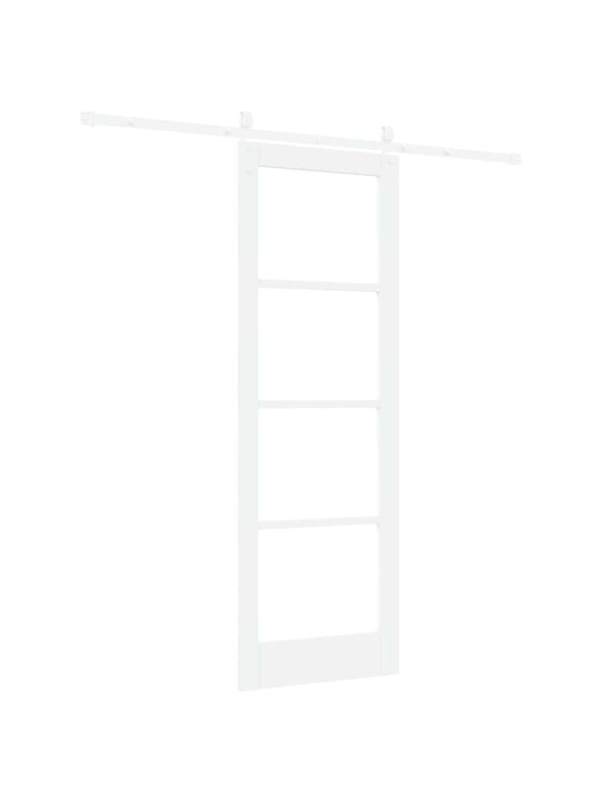 Slīdošas durvis manuāls balts 73.5 x 211 cm koks un metāls