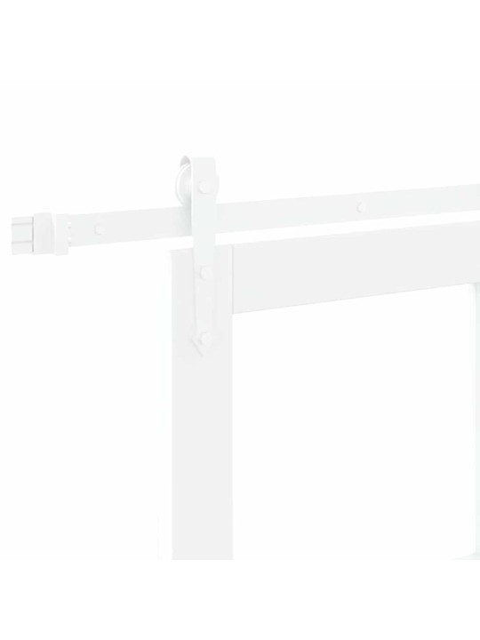 Slīdošas durvis manuāls balts 78 x 202 cm koks un metāls