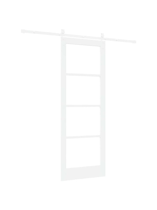 Slīdošas durvis manuāls balts 78 x 211 cm koks un metāls